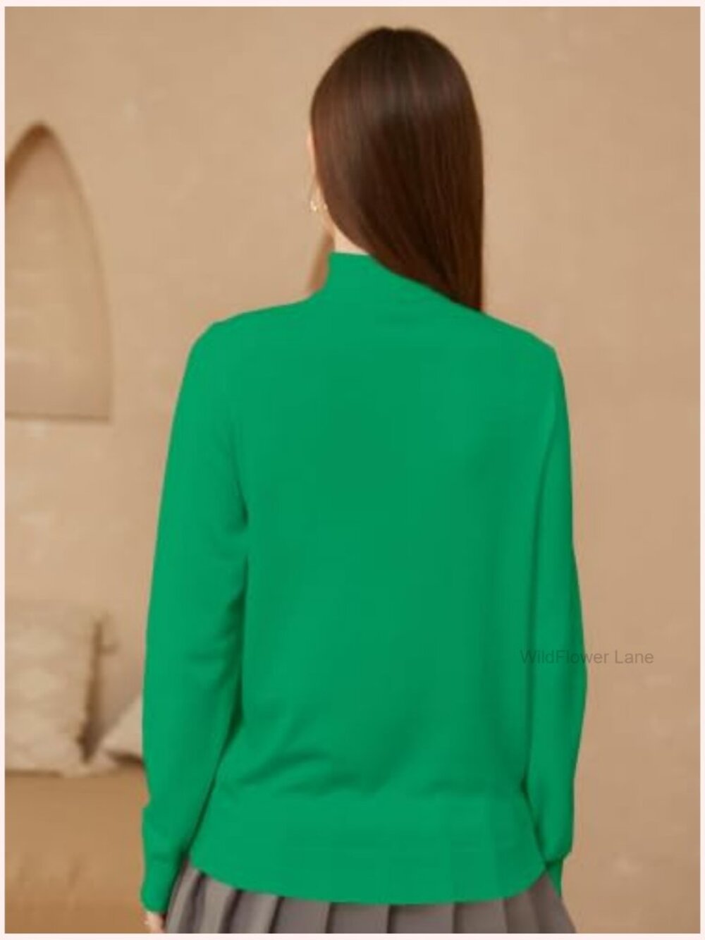 Women's Turtleneck Sweater Long Sleeve Knit Pullover Fall Winter - Picture 6 of 7